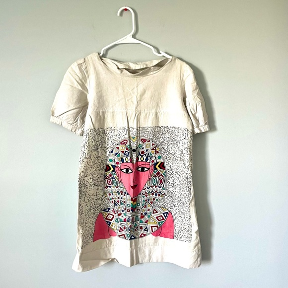 🇿🇦 vintage handmade Egyptian short sleeved geometric tunic top - Picture 4 of 16